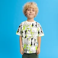 Koszulki dla chłopców - Cool Club, T-shirt chłopięcy, biały - miniaturka - grafika 1