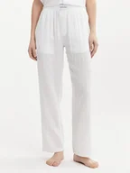 Piżamy damskie - Calvin Klein Underwear Spodnie materiałowe 000QS7140E Biały Relaxed Fit - miniaturka - grafika 1