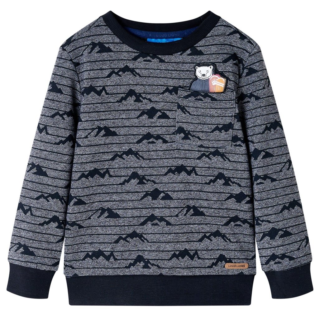 Bluza dziecięca, granatowy melanż, 104