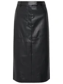 Spódnice - Calvin Klein Spódnica z imitacji skóry LV044D651G Czarny Regular Fit - miniaturka - grafika 1