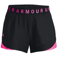 Spodnie sportowe damskie - Szorty damskie Under Armour Play Up Shorts 3.0 Rozmiar: XXS / Kolor: czarny/różówy - miniaturka - grafika 1
