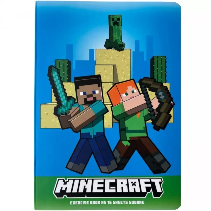 Zeszyt A5 16k linia podwójna dwukolorowa Minecraft Astra