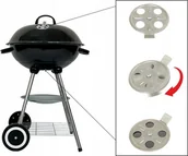 Grille - kontrast Grill węglowy na kółkach zamykany półka BBQ 1014 - miniaturka - grafika 1