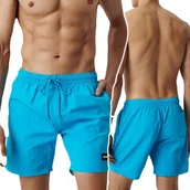 Kąpielówki męskie - SPODENKI MĘSKIE kąpielowe szybkoschnące wiązane dopasowane Atlantic *XL - miniaturka - grafika 1