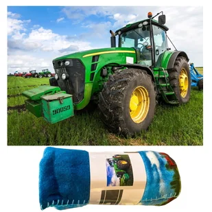 Koc Polarowy kocyk dziecięcy TRAKTOR 100x140 cm - Koce i narzuty dla dzieci - miniaturka - grafika 1