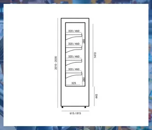 Regał chłodniczy VERMELLO z drzwiami 1330 mm - Szafy i witryny chłodnicze - miniaturka - grafika 3