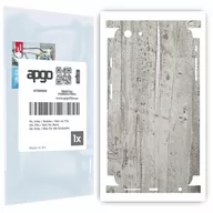 Folie ochronne do telefonów - Folia naklejka skórka strukturalna na TYŁ+BOKI do Apple iPhone 6s Plus -  Beton Srebrne Paski - apgo SKINS - miniaturka - grafika 1