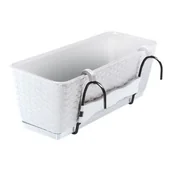 Donice - Doniczka Ratolla PW biała 40 cm + haki - miniaturka - grafika 1