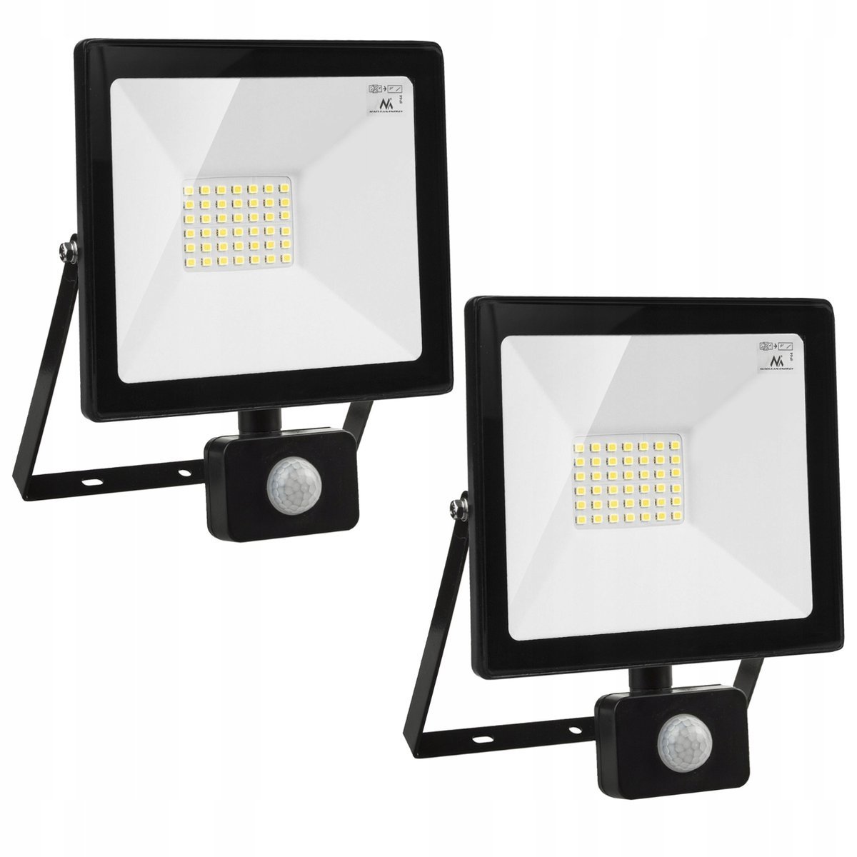 2x naświetlacz LED SLIM 30W czujnik ruchu 2400lm Maclean MCE630 NW PIR