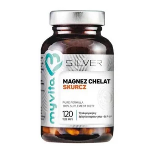 MyVita Magnez chelat Skurcz diglicynian magnezu + witamina B6 P-5-P + potas 120 kapsułek Silver Pure - Witaminy i minerały - miniaturka - grafika 1