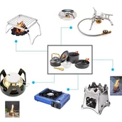 Kuchnia turystyczne i akcesoria - Zestaw turystyczny TRAVELER komplet czajnik garnek patelnia - miniaturka - grafika 1