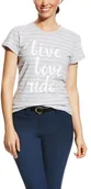 Koszulki jeździeckie - Ariat Koszulka LIVE LOVE RIDE młodzieżowa - heather gray stripe - miniaturka - grafika 1