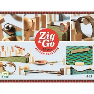 Djeco tor do układania zig&go 48 elementów - Układanki dla dzieci - miniaturka - grafika 2