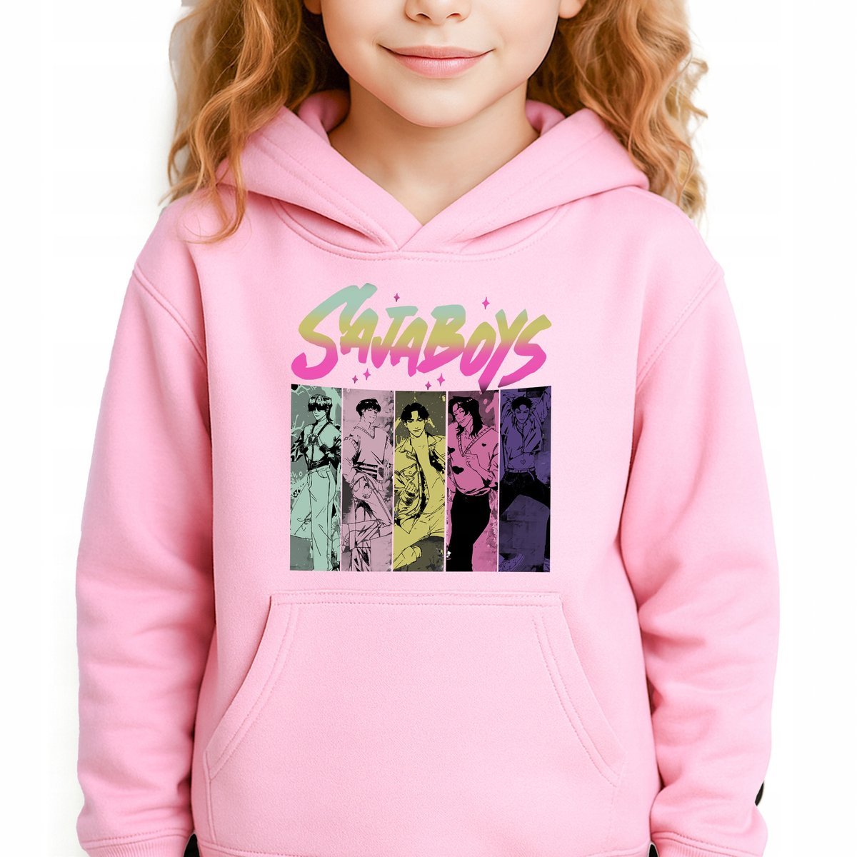 Bluza Dziecięca Różowa Z Kapturem BABY SAJA Muzyka Bajka Kpop Wz - 140 cm