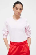 Bluzki damskie - adidas longsleeve bawełniany kolor różowy - miniaturka - grafika 1