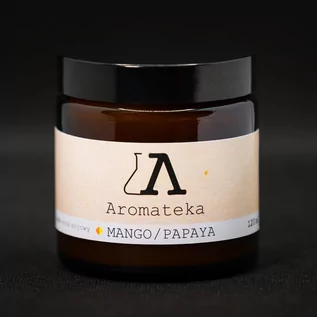 Świece - Aromateka Świeca sojowa - Mango i Papaya 120ml - grafika 1