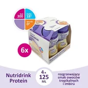 Żywienie medyczne - Nutridrink Protein rozgrzewający o smaku owoców tropikalnych i imbiru, płyn 4 x 125 ml - miniaturka - grafika 1