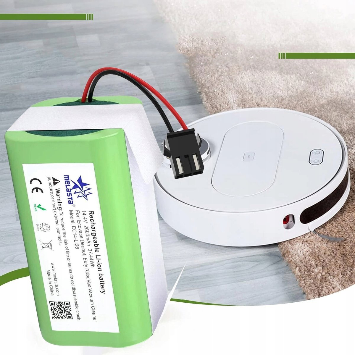 14.4V 2600MAH BATERIA ZASTĘPCZA, AKUMULATOR DLA ECOVACS DEEBOT N79S