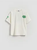 Koszulki dla chłopców - Reserved - T-shirt Boston Celtics NBA - złamana biel - miniaturka - grafika 1