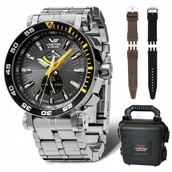 Zegarki męskie - Zegarek Vostok Europe Energia z bransoletką YN84-575A539B srebrno-czarny - miniaturka - grafika 1