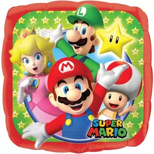 Amscan Balon foliowy "Super Mario Bros", 17" SQR 32008 - Balony i akcesoria - miniaturka - grafika 1