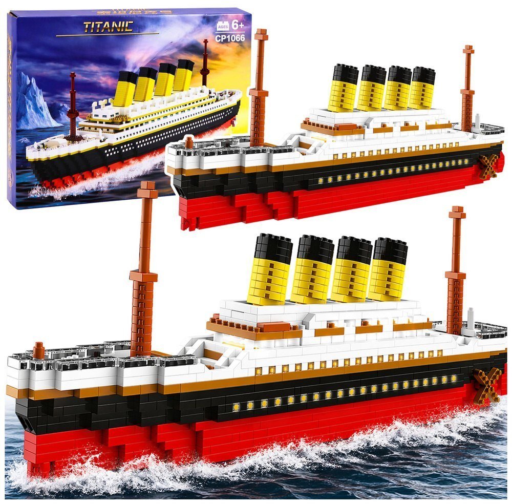 LeanToys Zestaw Klocki Konstrukcyjne Statek Titanic Duży Model 60 cm 3327 el.