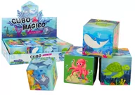 Zabawki interaktywne dla dzieci - Magiczna Kostka Układanka Edukacyjna Zwierzęta Morskie Puzzle Gra Logiczna - miniaturka - grafika 1