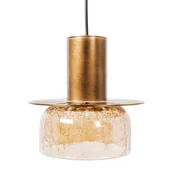 Lampy sufitowe - Zwieszana lampa sypialniana SIGNATURE P0601 Maxlight LED 8W 3000K mosiądz przezroczysty - miniaturka - grafika 1