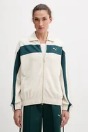 Bluzy damskie - Puma bluza damska kolor beżowy gładka 632137 - miniaturka - grafika 1