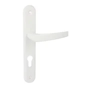 Klamki - Domino Klamka z szyldem Econom biała - miniaturka - grafika 1