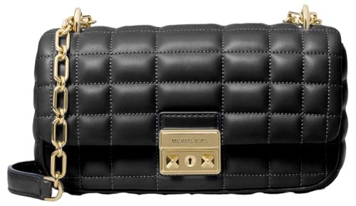 Michael Kors Tribeca mała torba na ramię z łańcuszkiem, Sprzęt w złotym odcieniu/czarny, One Size