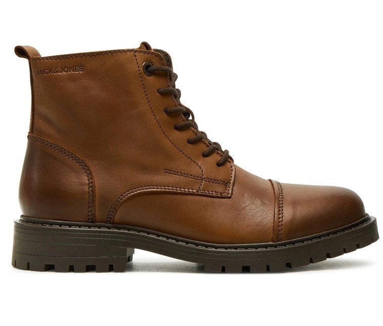 JACK&JONES TRZEWIKI MĘSKIE SKÓRZANE BRĄZOWE 44 6KA