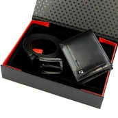 Paski - Pierre Cardin portfel i pasek do spodni męski zestaw skóra naturalna - miniaturka - grafika 1