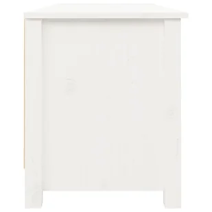 Lumarko Szafka na buty, biała, 110x38x45,5 cm, lite drewno sosnowe - Szafki na buty - miniaturka - grafika 5