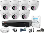 Zestawy do monitoringu - Keeyo H265+ Zestaw do monitoringu 5MPx IR 30m 1TB 7 Kamer - miniaturka - grafika 1