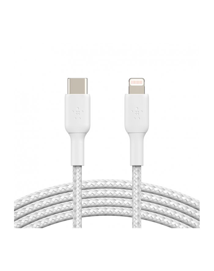 belkin Kabel Braided USB-C Lightning 2m biały CAA004bt2MWH