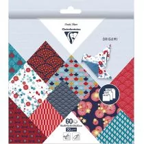 Avenue Mandarine 60 kartek papier do origami hanayo, 3 rozmiary/papier do majsterkowania 10, 15 i 20 cm 95347C - Maty do nauki czystości - miniaturka - grafika 1