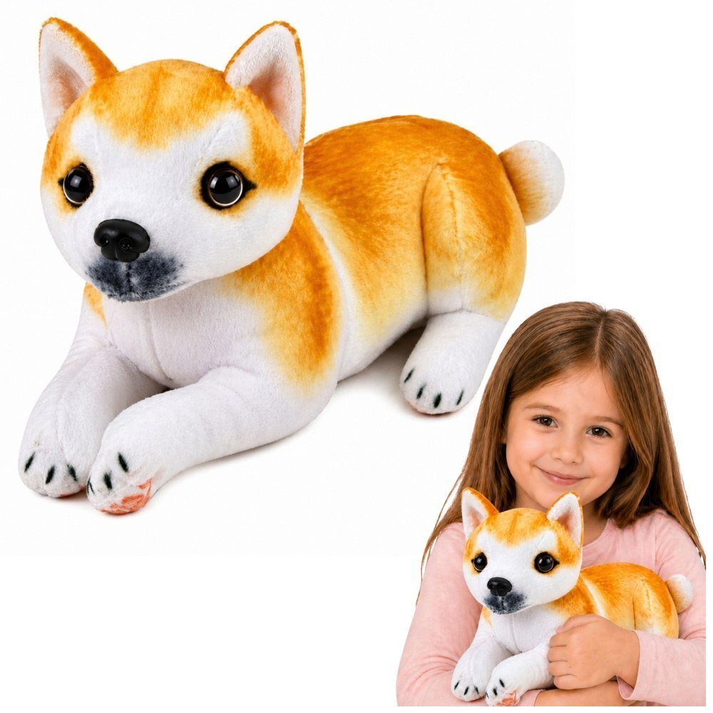 LeanToys Pluszowy Piesek Shiba Inu Przytulanka Maskotka Pluszak Pies Miękki 25 cm EDUKAMP