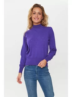 NÜMPH Sweter "Nuedna" w kolorze fioletowym - Swetry damskie - miniaturka - grafika 1