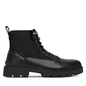 Botki męskie - Trapery Pepe Jeans Ryan Mix M PMS500004 Czarny - miniaturka - grafika 1