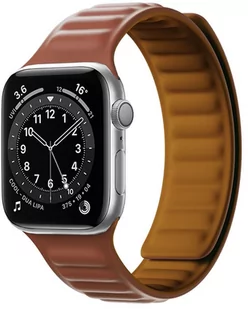 Magnetic Strap pasek do Watch 6 / 5 / 4 / 3 / 2 / SE (44mm / 42mm) magnetyczna opaska bransoleta bransoletka brązowy - Akcesoria do smartwatchy - miniaturka - grafika 1