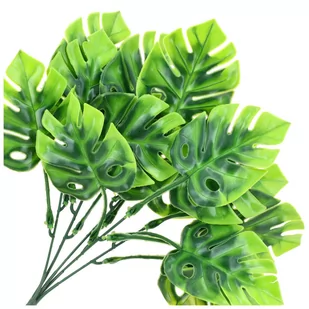 Gałązka Monstera Zieleń - Sztuczne kwiaty - miniaturka - grafika 1