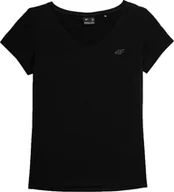 Bluzki damskie - Koszulka damska 4F F0941 czarna 4FAW23TTSHF0941 20S-L - miniaturka - grafika 1