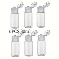 Pozostałe akcesoria kosmetyczne - TEMU Zestaw 6 sztuk pustych plastikowych butelek podróżnych o pojemności 15ml-30ml/0.5oz-1oz z zakrętką typu , odpowiednich do próbek balsamu, - miniaturka - grafika 1