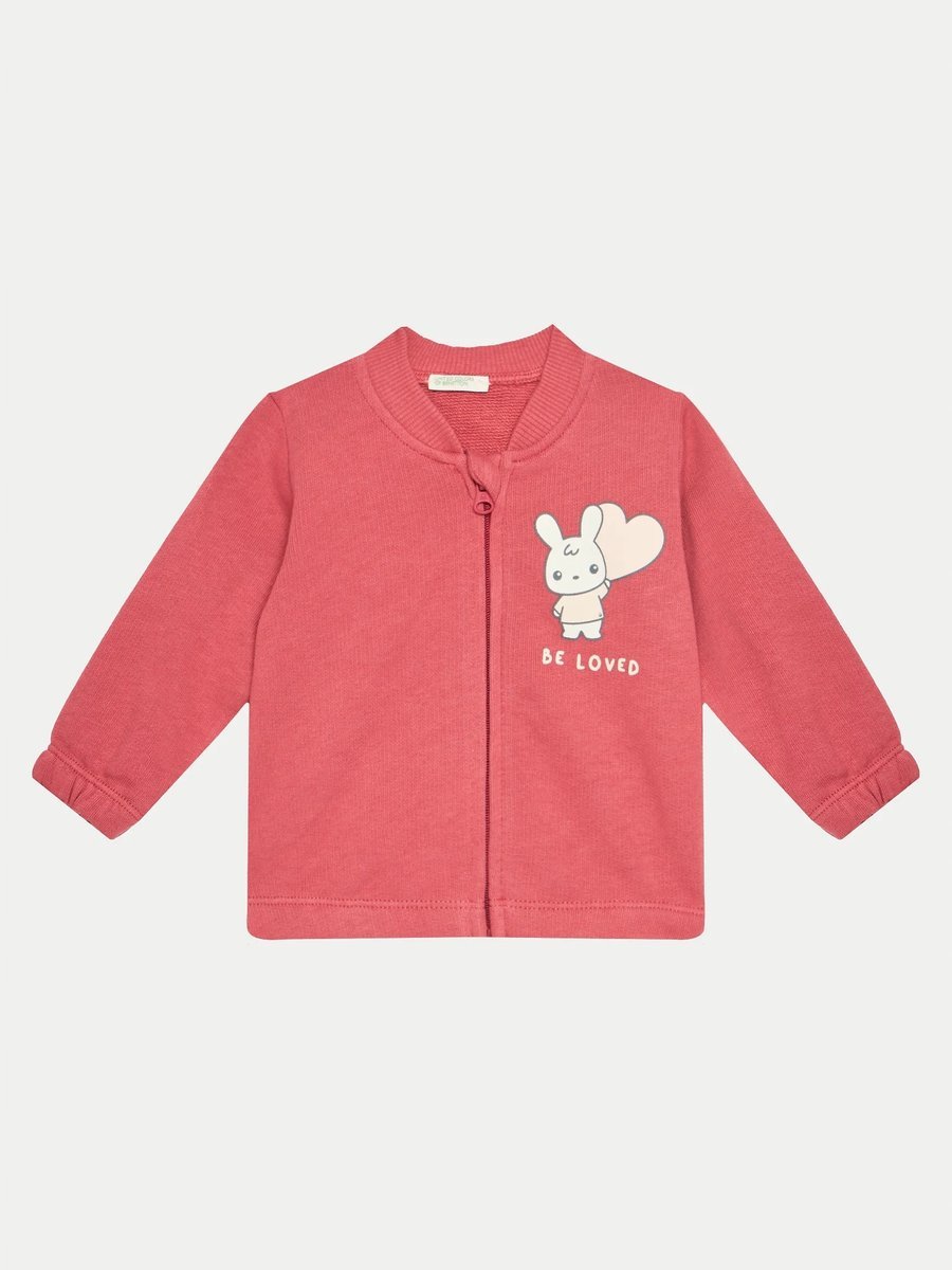 UNITED COLORS OF BENETTON RÓŻOWA BLUZA DZIECIĘCA Z NADRUKIEM 82 6EA