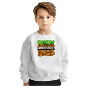 Bluzy dla dziewczynek - BLUZA DZIECIĘCA MŁODZIEŻOWA MINECRAFT 134-140 WZORY PREZENT JAKOŚĆ - miniaturka - grafika 1