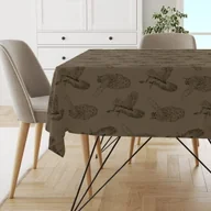 Obrusy i serwetki - Obrus AUTUMN wzór AT11 | sowy na brązowym tle 150 x 320 cm - miniaturka - grafika 1