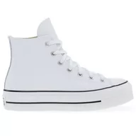 Trampki damskie - Buty Converse Chuck Taylor All Star Lift Platform Leather 561676C - białe - miniaturka - grafika 1