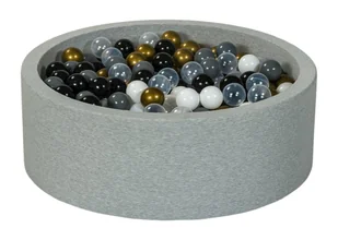 Suchy basen dla dziecka z piłeczkami 450szt (czarny, biały, transparentny, złoty, szary) - Suche baseny - miniaturka - grafika 1