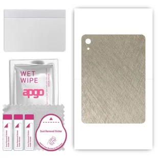 folia naklejka skórka strukturalna na TYŁ do Apple iPad 2022 - Tytan Srebrny - apgo SKINS - Akcesoria do tabletów i e-booków - miniaturka - grafika 1